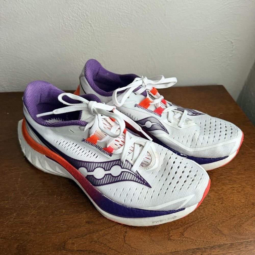 Saucony Endorphin Speed 4 White Orange Purple Womens Sz 7